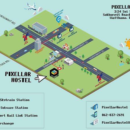 Pixellar Hostel Bangkok Exterior foto