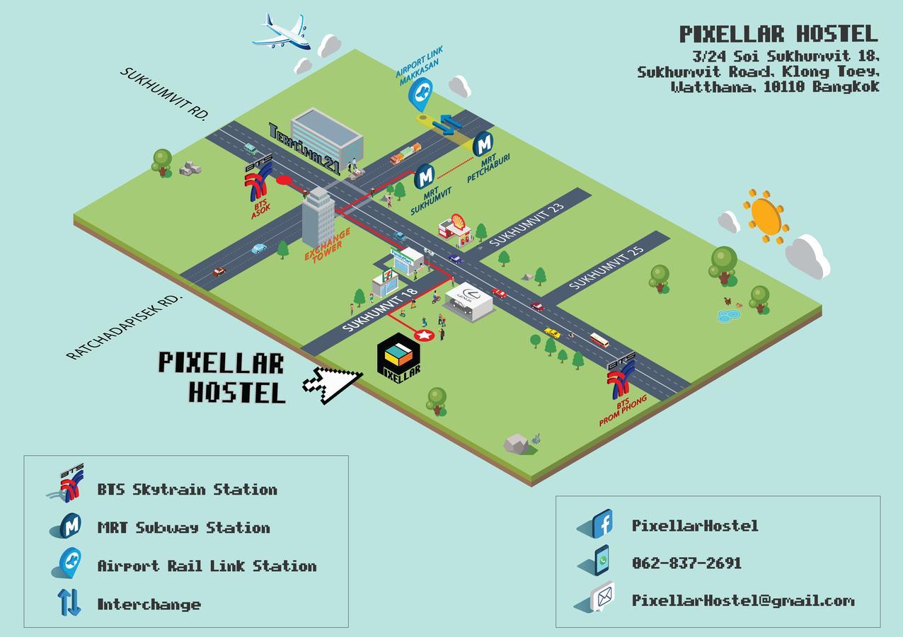 Pixellar Hostel Bangkok Exterior foto